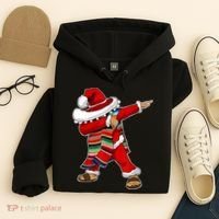 Christmas Sombrero Dabbing Mexican Serape Poncho Santa TShirt Hoodie thumb 4