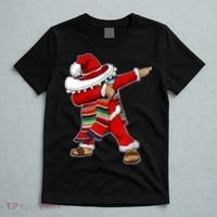 Christmas Sombrero Dabbing Mexican Serape Poncho Santa TShirt T-Shirt thumb 5