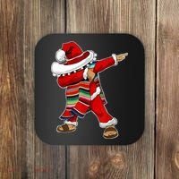 Christmas Sombrero Dabbing Mexican Serape Poncho Santa TShirt Coaster thumb 0