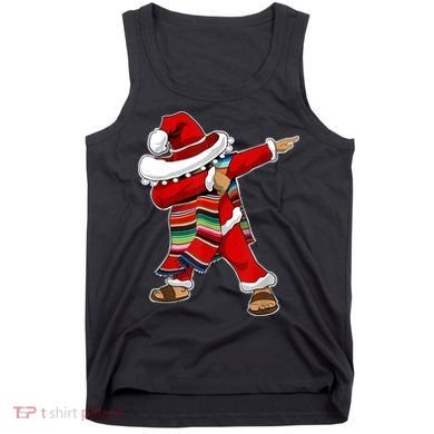 Christmas Sombrero Dabbing Mexican Serape Poncho Santa TShirt Tank Top
