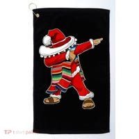 Christmas Sombrero Dabbing Mexican Serape Poncho Santa TShirt Golf Towel thumb 0