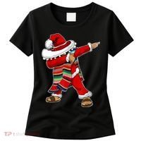 Christmas Sombrero Dabbing Mexican Serape Poncho Santa TShirt Women's T-Shirt thumb 0