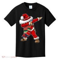 Christmas Sombrero Dabbing Mexican Serape Poncho Santa TShirt Kids T-Shirt thumb 0