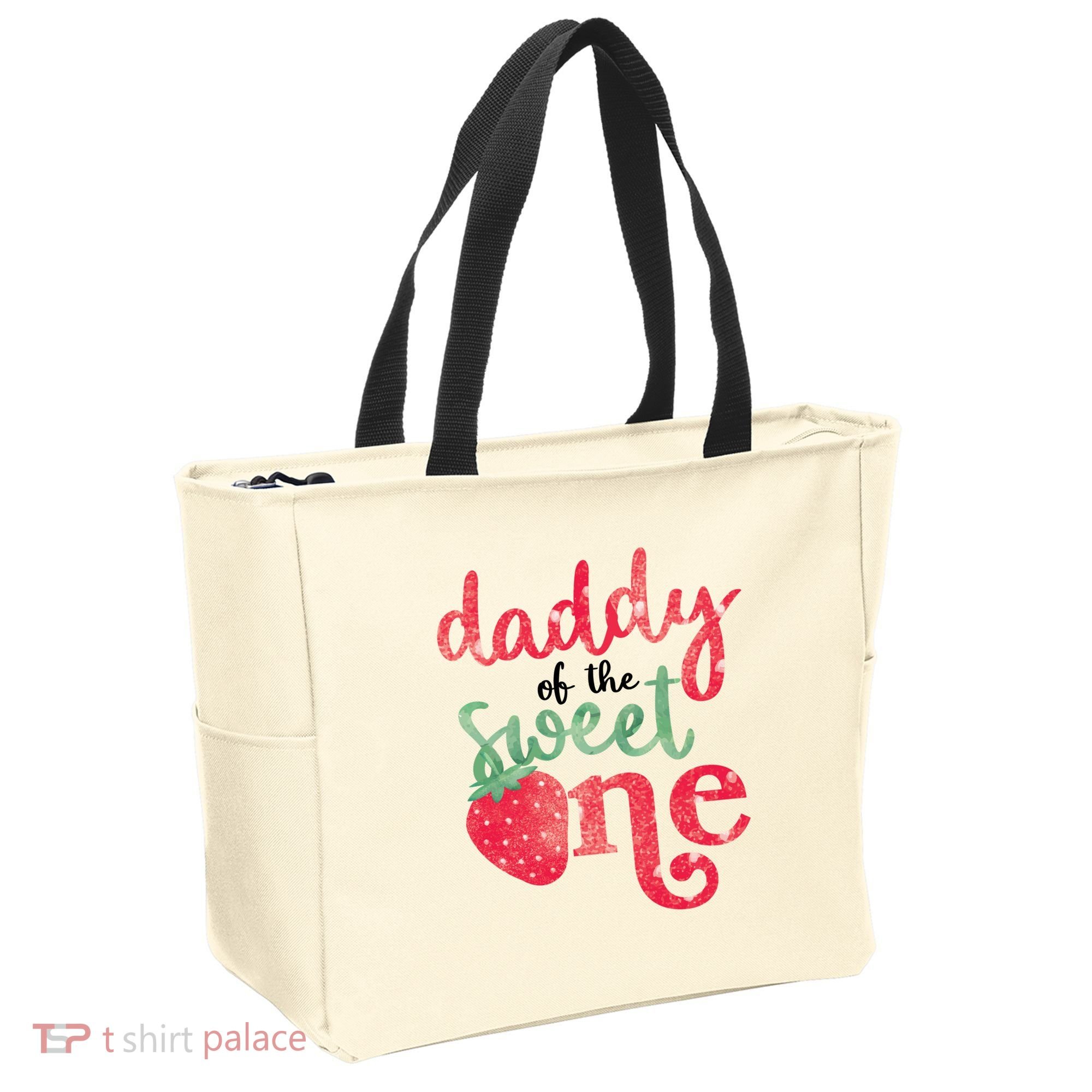 Cute Strawberry Daddy Of The Sweet One Tote Bag