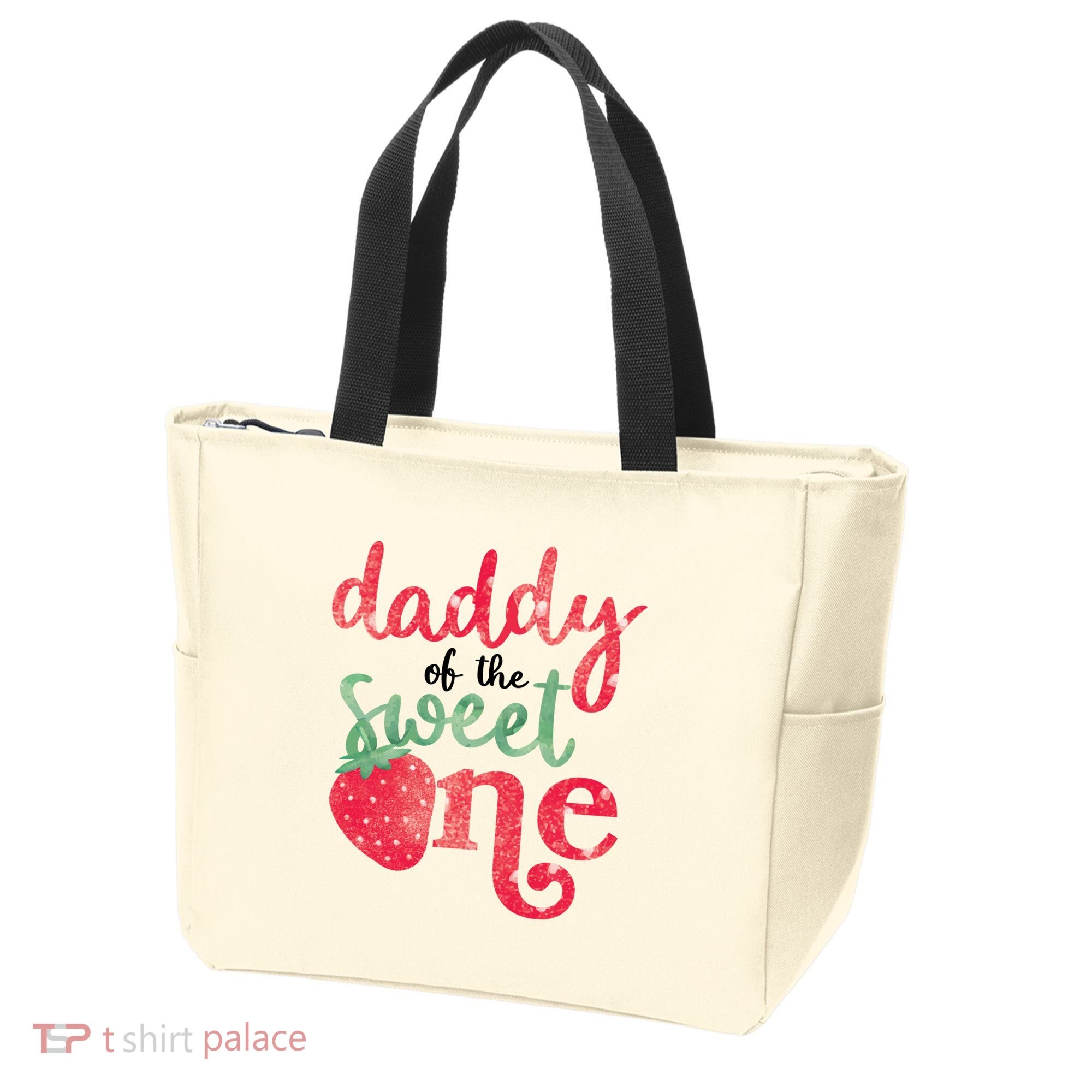 Cute Strawberry Daddy Of The Sweet One Tote Bag