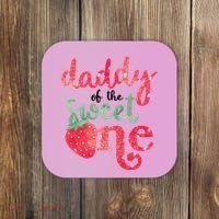 Cute Strawberry Daddy Of The Sweet One Coaster thumb 0