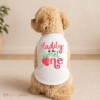 Cute Strawberry Daddy Of The Sweet One Doggie Tank thumb 2