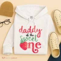 Cute Strawberry Daddy Of The Sweet One Hoodie thumb 4