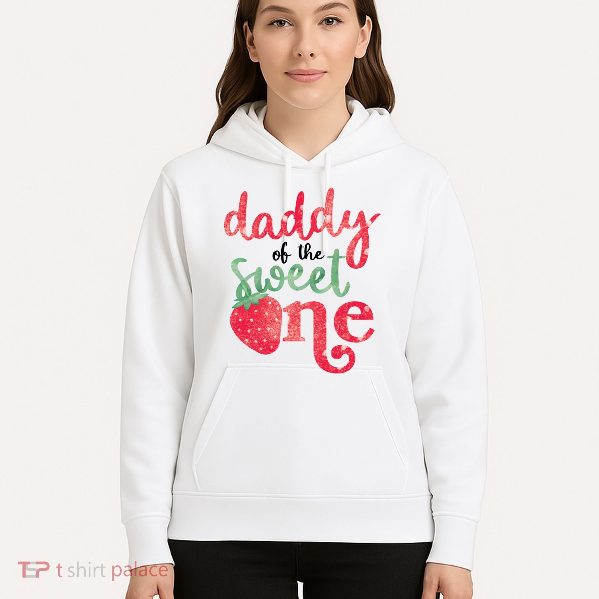 Cute Strawberry Daddy Of The Sweet One Hoodie