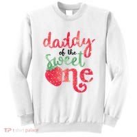 Cute Strawberry Daddy Of The Sweet One Sweatshirt thumb 0