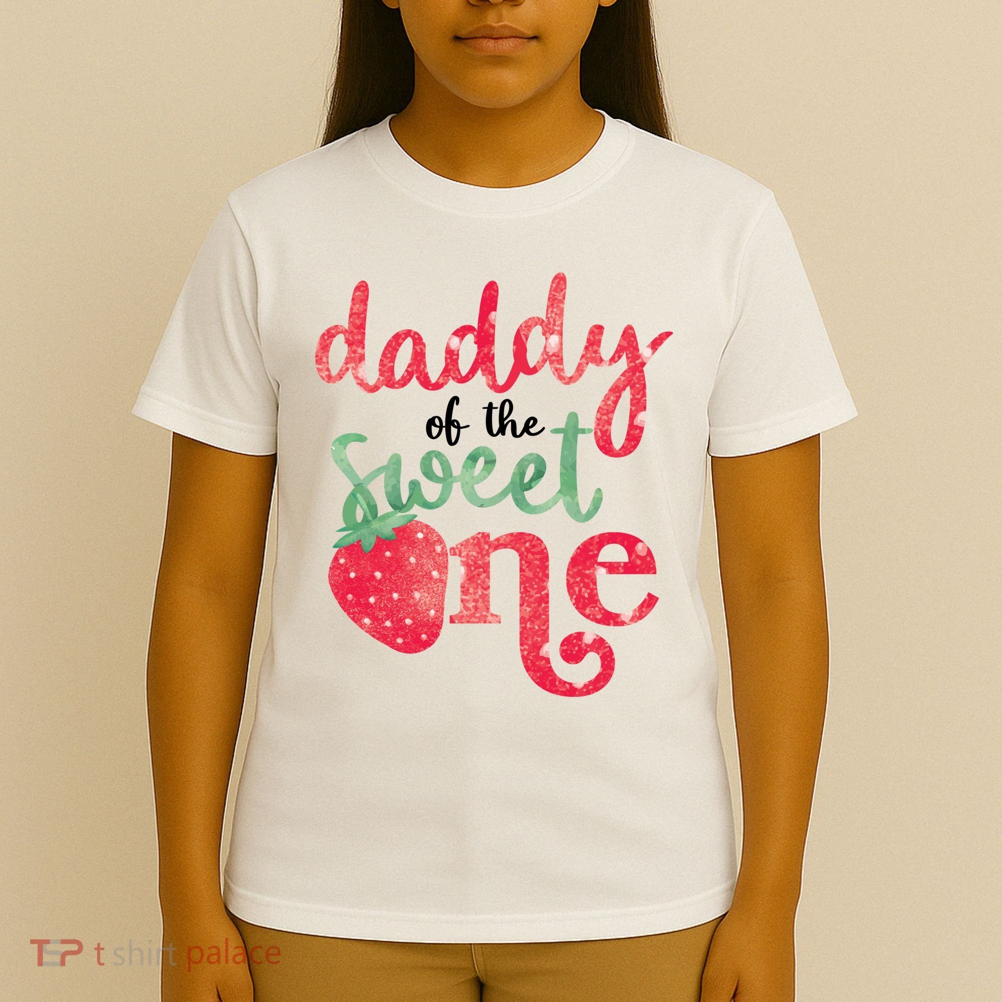 Cute Strawberry Daddy Of The Sweet One T-Shirt