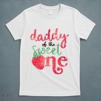 Cute Strawberry Daddy Of The Sweet One T-Shirt thumb 5