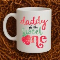 Cute Strawberry Daddy Of The Sweet One Coffee Mug thumb 2