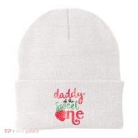 Cute Strawberry Daddy Of The Sweet One Beanie thumb 0