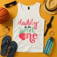 Cute Strawberry Daddy Of The Sweet One Tank Top thumb 4