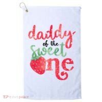 Cute Strawberry Daddy Of The Sweet One Golf Towel thumb 0