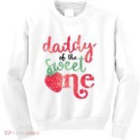 Cute Strawberry Daddy Of The Sweet One Kids Sweatshirt thumb 0