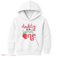 Cute Strawberry Daddy Of The Sweet One Kids Hoodie thumb 0