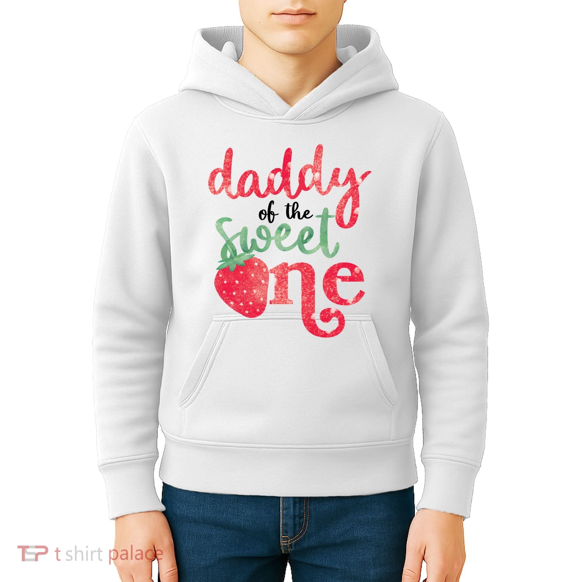 Cute Strawberry Daddy Of The Sweet One Kids Hoodie