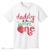 Cute Strawberry Daddy Of The Sweet One Kids T-Shirt thumb 0