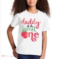 Cute Strawberry Daddy Of The Sweet One Kids T-Shirt thumb 2