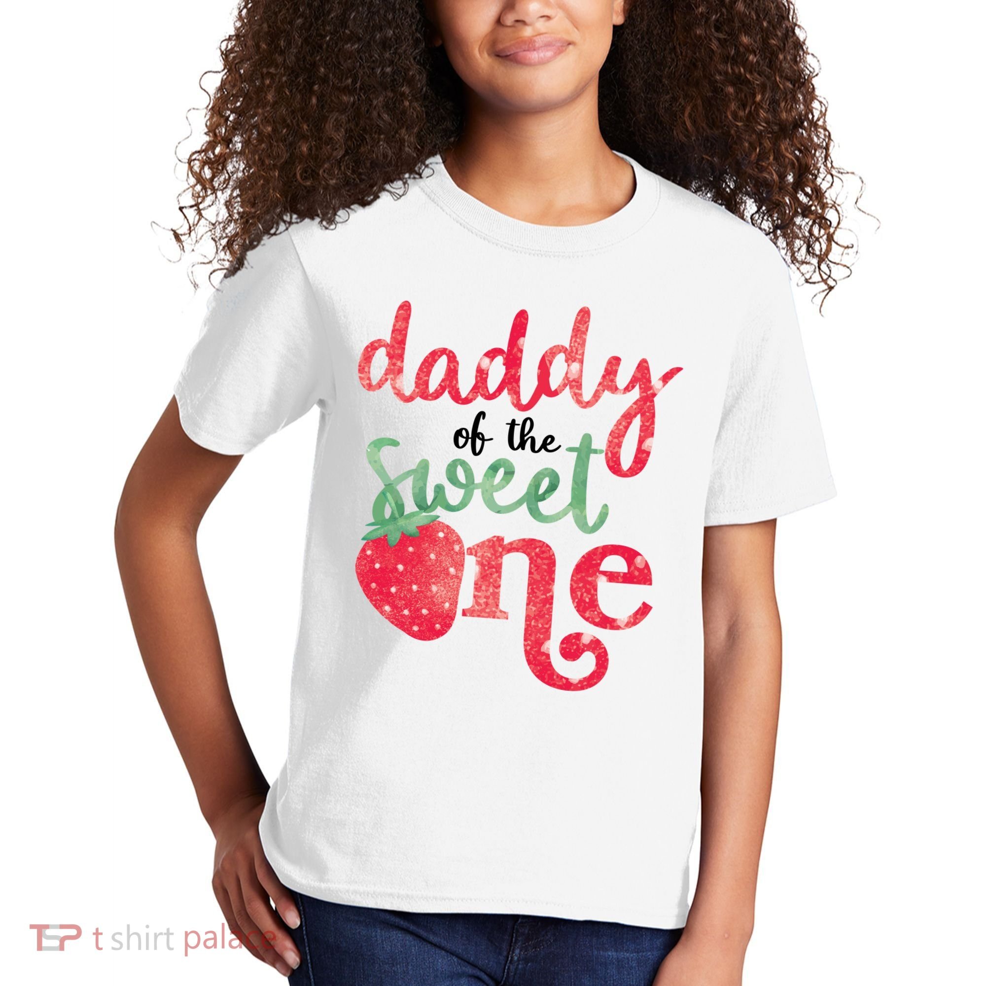 Cute Strawberry Daddy Of The Sweet One Kids T-Shirt