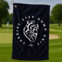 Cardiac Step Down Unit Nurse Cvicu Cticu Cicu Cardiology Golf Towel thumb 1