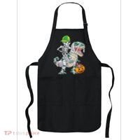 Cool Skeleton Dinosaur Halloween Trick Or Treat Apron thumb 0