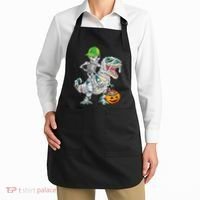Cool Skeleton Dinosaur Halloween Trick Or Treat Apron thumb 2