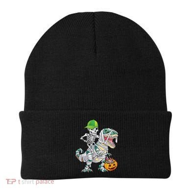 Cool Skeleton Dinosaur Halloween Trick Or Treat Beanie