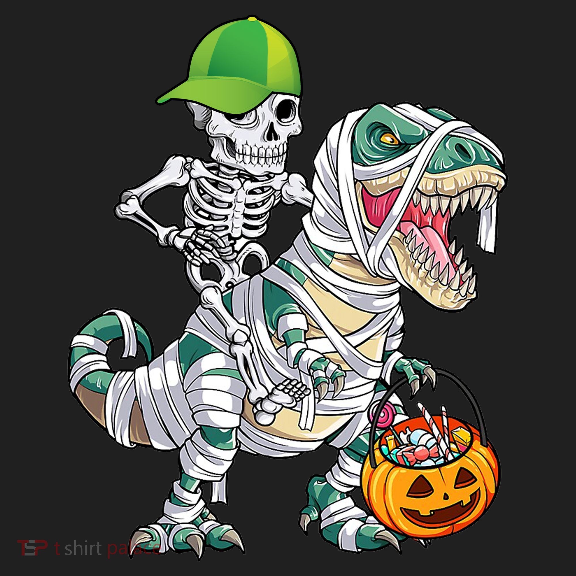 Cool Skeleton Dinosaur Halloween Trick Or Treat Beanie