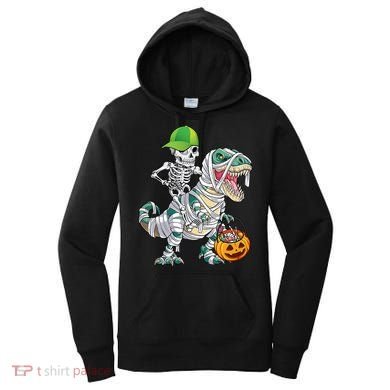 Cool Skeleton Dinosaur Halloween Trick Or Treat Women's Hoodie