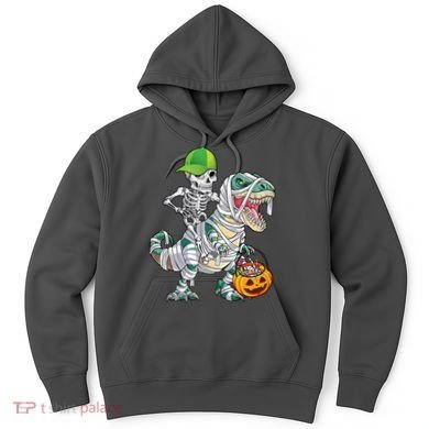 Cool Skeleton Dinosaur Halloween Trick Or Treat Hoodie