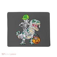 Cool Skeleton Dinosaur Halloween Trick Or Treat Mousepad thumb 0