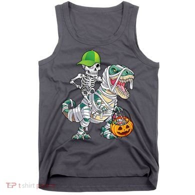 Cool Skeleton Dinosaur Halloween Trick Or Treat Tank Top