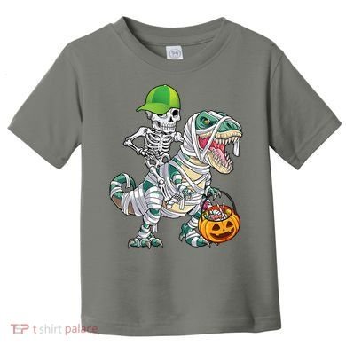 Cool Skeleton Dinosaur Halloween Trick Or Treat Toddler T-Shirt