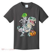 Cool Skeleton Dinosaur Halloween Trick Or Treat Kids T-Shirt thumb 0