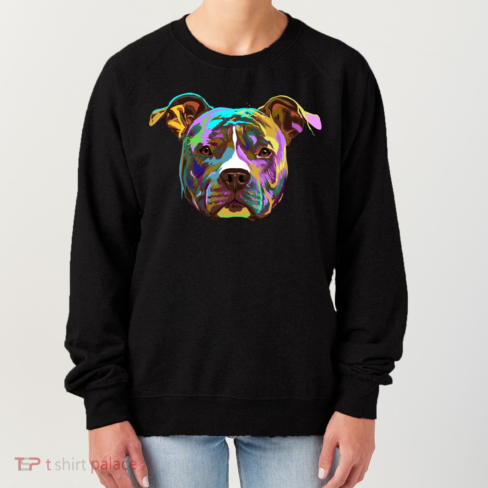 Colourful Splash Dog American Staffordshire Terrier Gift Women's Sweatshirt