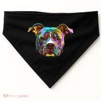Colourful Splash Dog American Staffordshire Terrier Gift USA-Made Doggie Bandana thumb 0