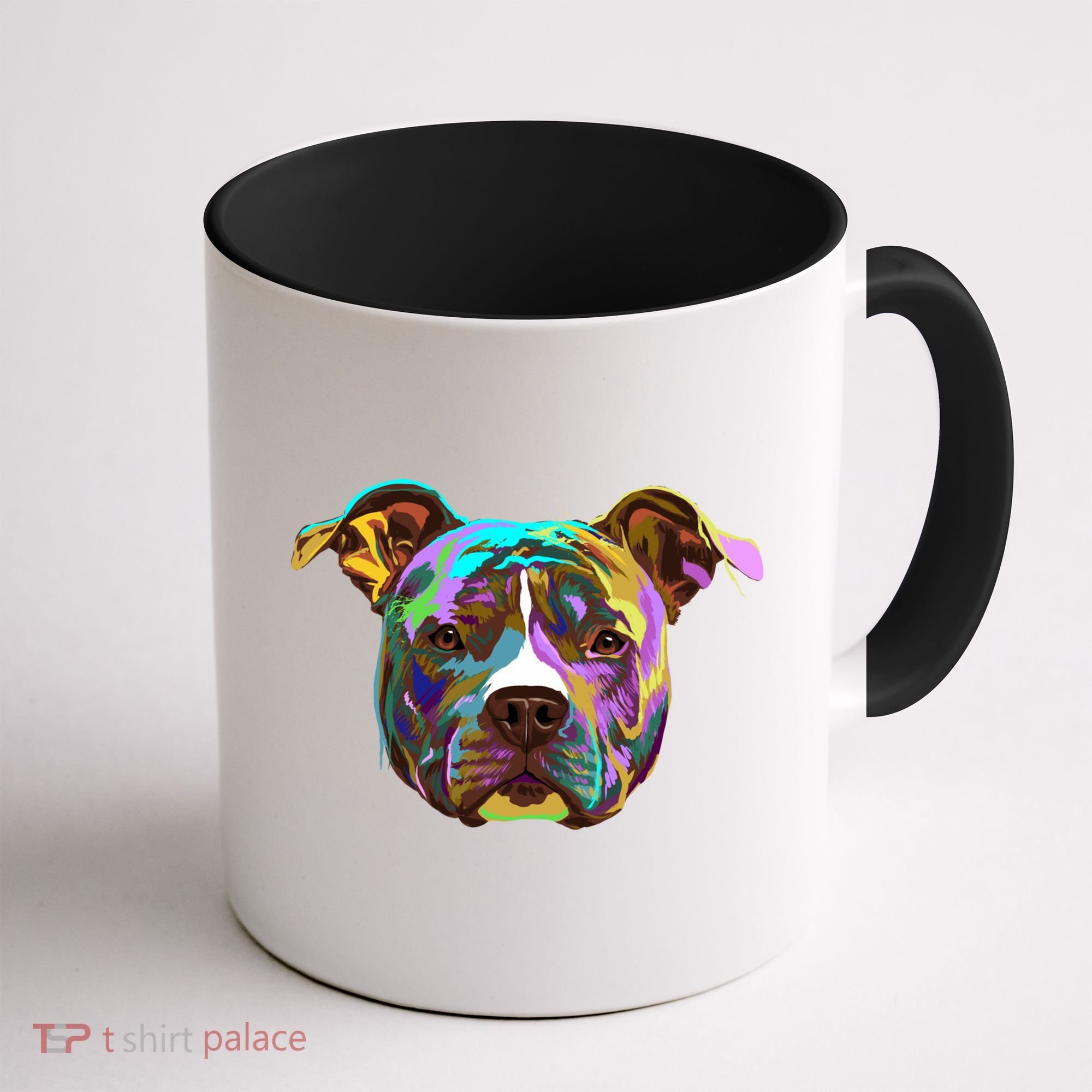 Colourful Splash Dog American Staffordshire Terrier Gift Coffee Mug