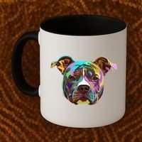 Colourful Splash Dog American Staffordshire Terrier Gift Coffee Mug thumb 2