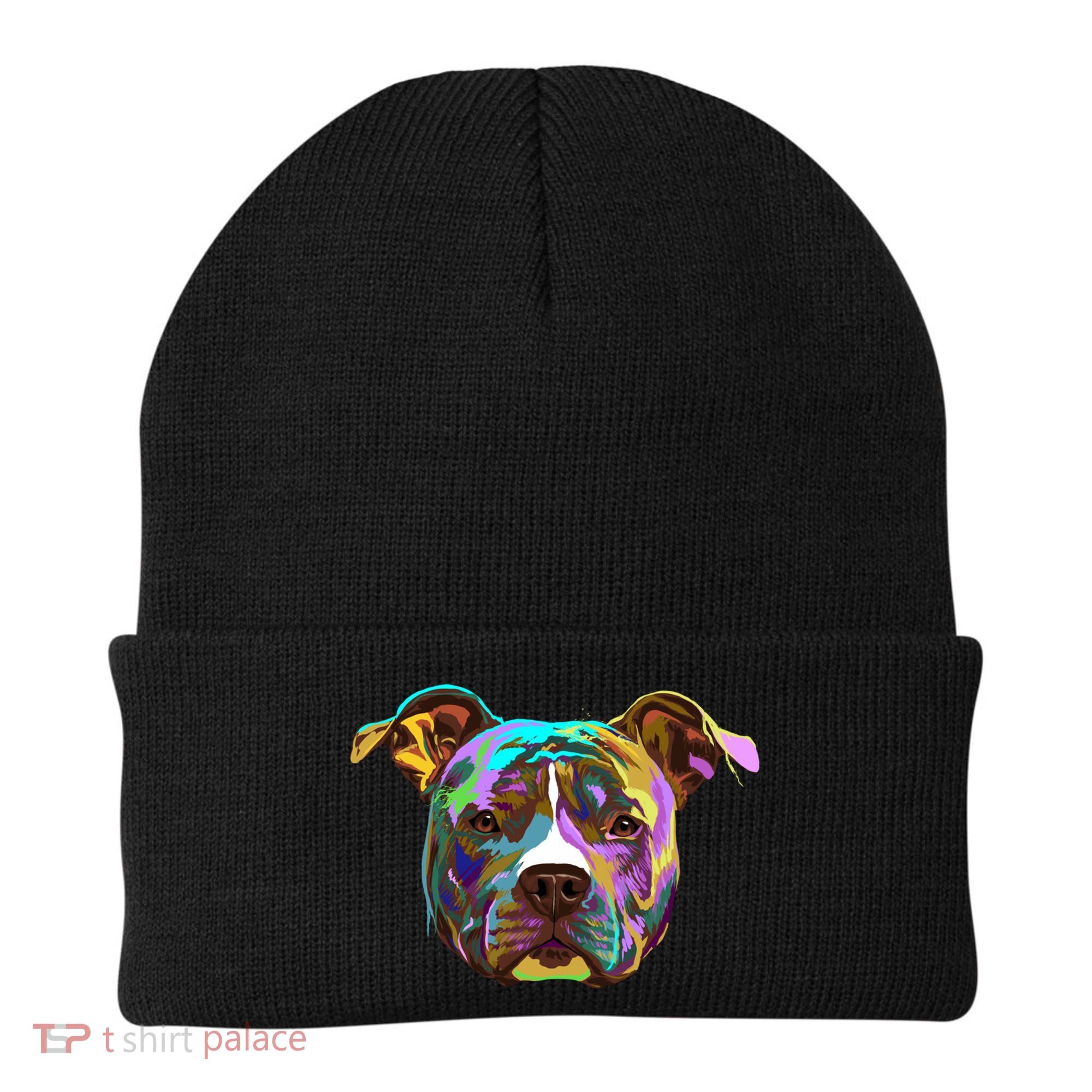 Colourful Splash Dog American Staffordshire Terrier Gift Beanie