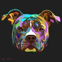 Colourful Splash Dog American Staffordshire Terrier Gift Beanie thumb 2