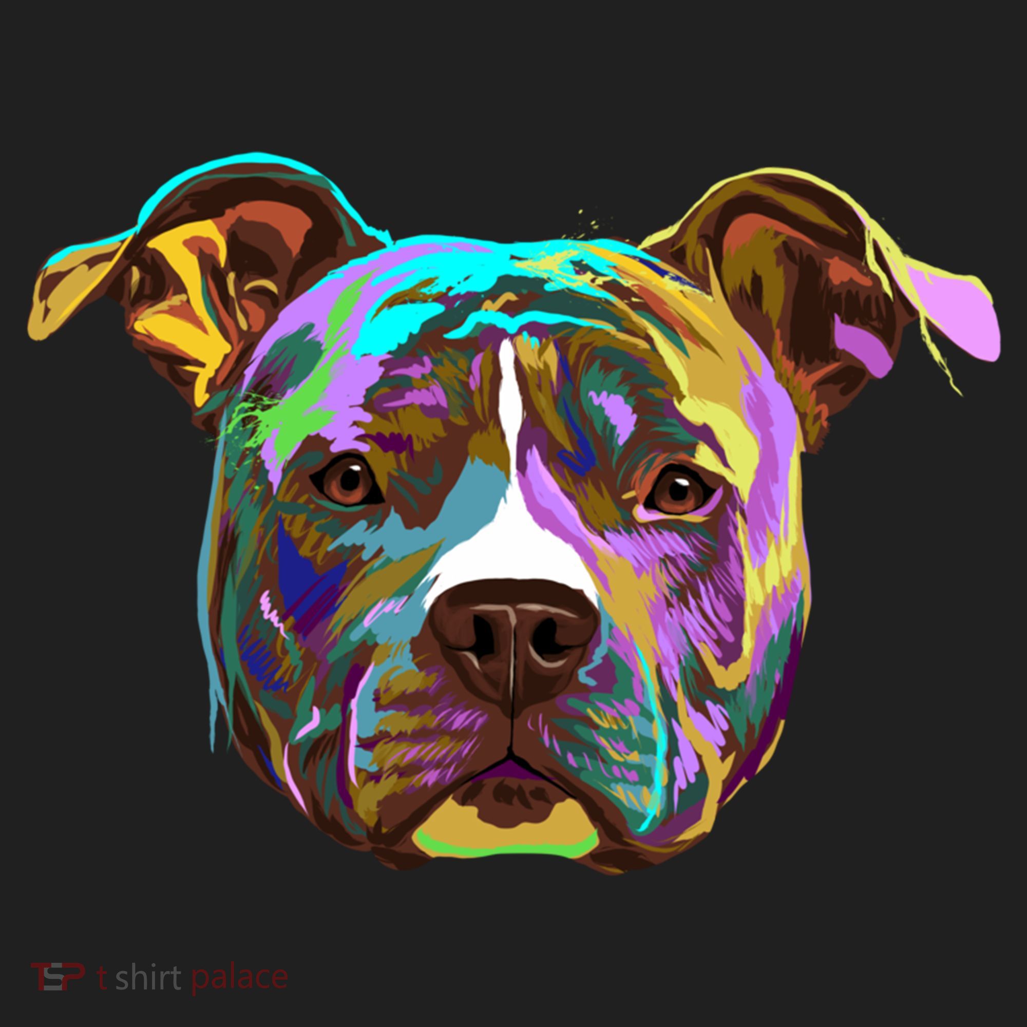 Colourful Splash Dog American Staffordshire Terrier Gift Beanie
