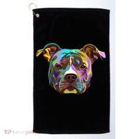 Colourful Splash Dog American Staffordshire Terrier Gift Golf Towel thumb 0