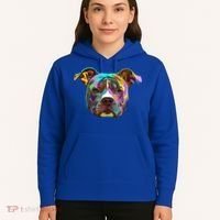 Colourful Splash Dog American Staffordshire Terrier Gift Hoodie thumb 5