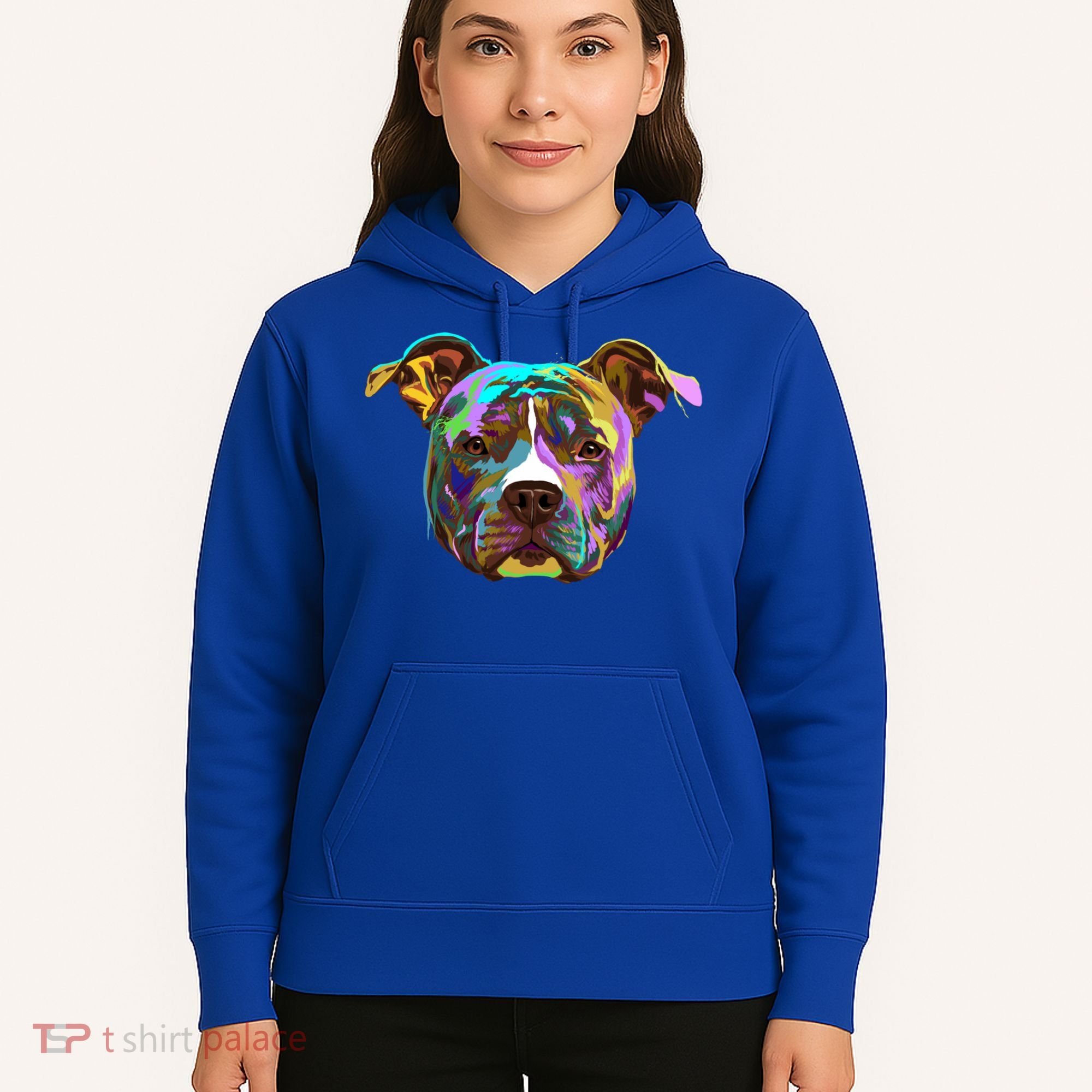 Colourful Splash Dog American Staffordshire Terrier Gift Hoodie