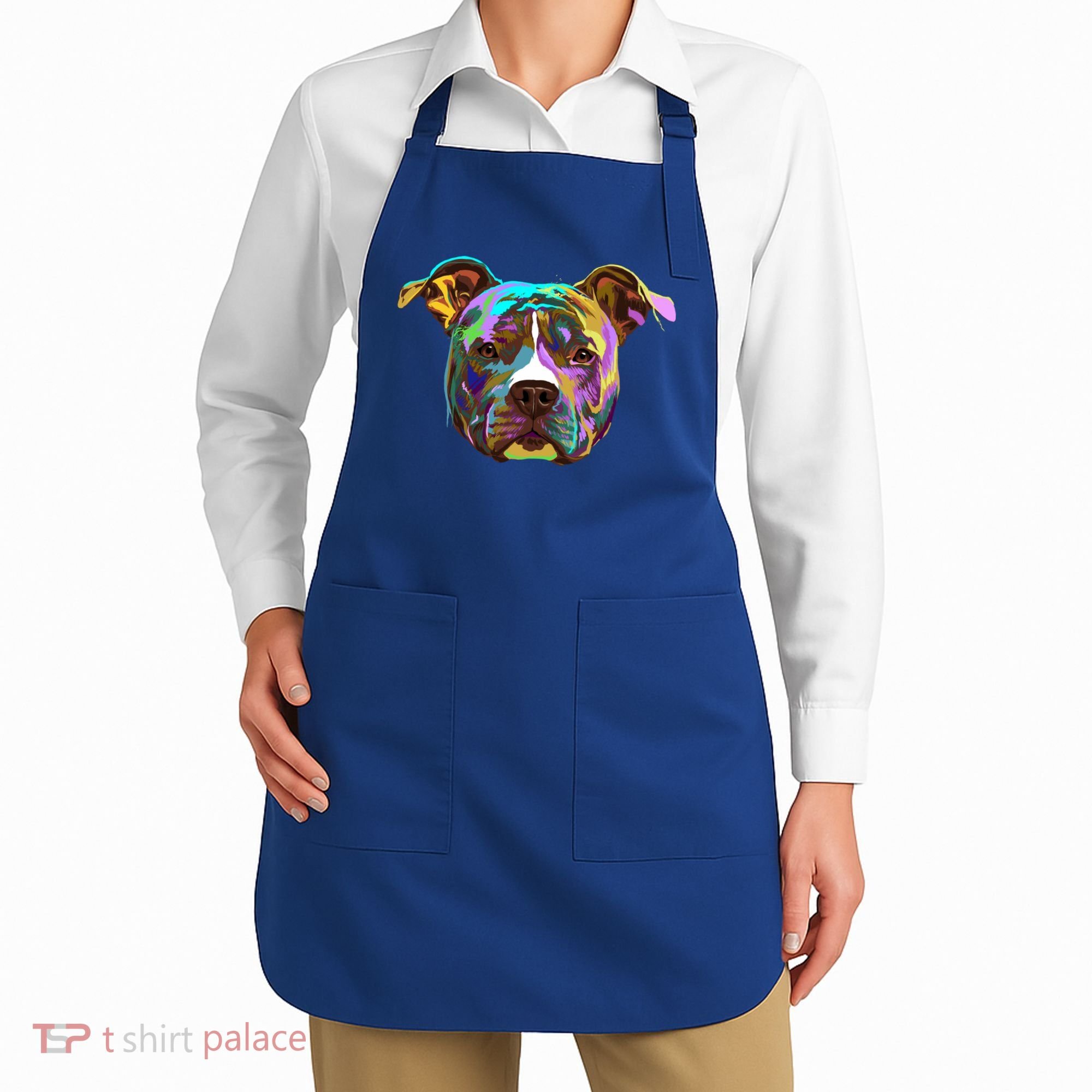 Colourful Splash Dog American Staffordshire Terrier Gift Apron