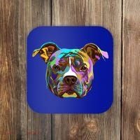 Colourful Splash Dog American Staffordshire Terrier Gift Coaster thumb 0