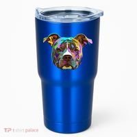 Colourful Splash Dog American Staffordshire Terrier Gift Tumbler thumb 0